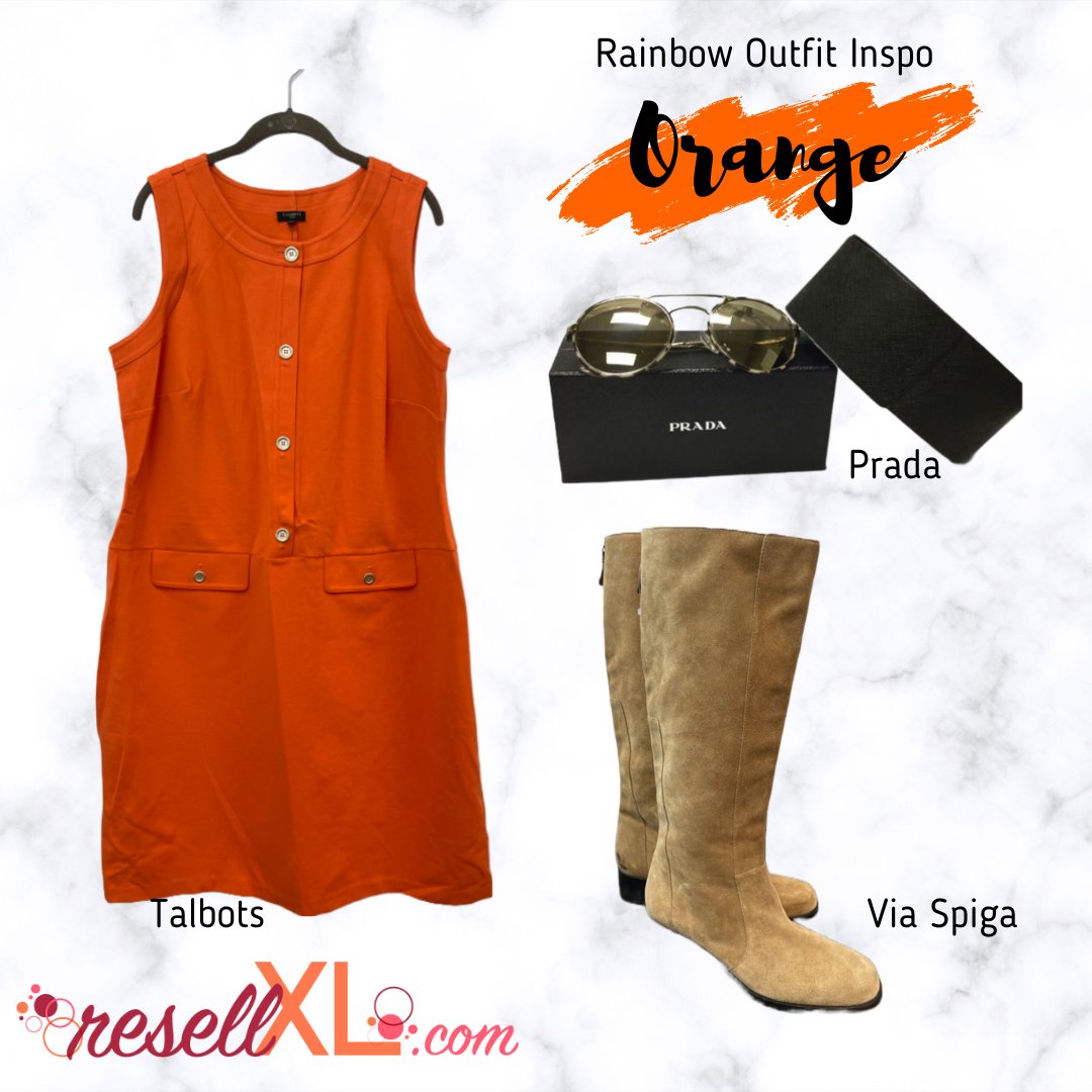 ResellXL's tweet photo. Check out this 60s inspired orange outfit. 
#Fashion #plussize #secondhand https://t.co/vzxsWoGaqO