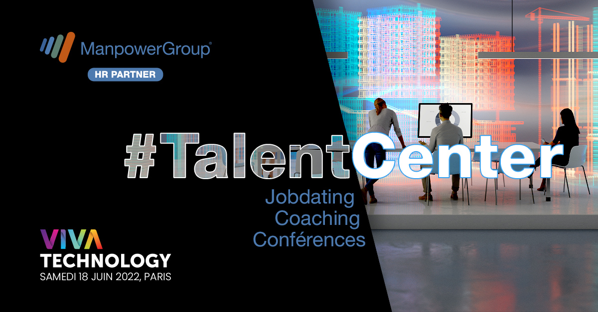 [⚡️ #VivaTech J-1] Le Talent Center, espace unique d’échanges, de recrutement, de coaching... est de retour cette année à <a href="/VivaTech/">VivaTech</a>, sur le Lab de ManpowerGroup, #WorkingToChangeTheWorld ! 

Journée dédiée aux Talents : RDV samedi 18 juin sur notre Lab ➡️ ow.ly/Akxh50JxhyG