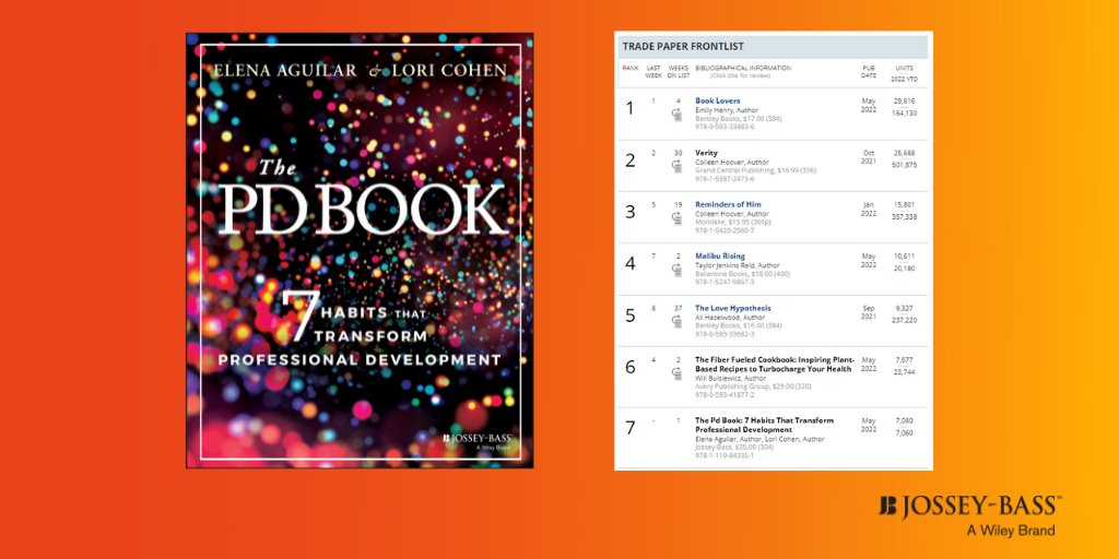 JosseyBassEducation (@jbeducation) on Twitter photo Congratulations to long-time Jossey-Bass author <a href="/brightmorningtm/">Elena Aguilar</a> on her new book, "The PD Book" making its debut at #7 on the Publisher's Weekly Bestseller List last week! Congratulations to long-time Jossey-Bass author <a href="/brightmorningtm/">Elena Aguilar</a> on her new book, "The PD Book" making its debut at #7 on the Publisher's Weekly Bestseller List last week!