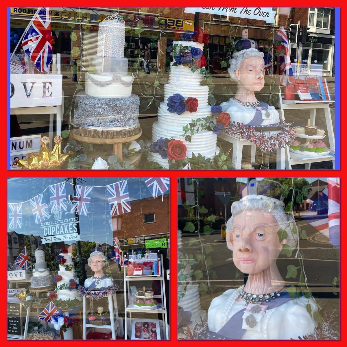 MeltonBid's tweet photo. And 2nd place winner in our Platinum Jubilee Best Dressed Window competition is Sugar Shamrocks. With this very special guest in the window, this had to win a prize! Fantastic window & huge congratulations π π¬π§#melton #PlatinumJubilee #bestdressed #windowcompetition https://t.co/hWEH2wqCuc