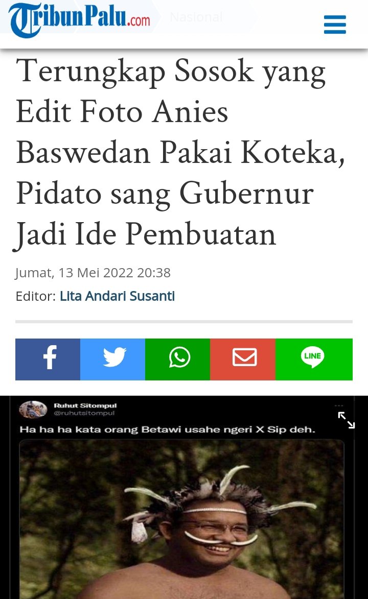 Dalam kasus Meme Anies Baswedan, pembuatnya jelas tapi yang diproses <a href="/ruhutsitompul/">Ruhut Sitompul</a> 
Beda dgn kasus <a href="/KRMTRoySuryo/">KRMT Roy Suryo</a> 
Kenapa rupanya <a href="/Polripresisi/">Irjen. Pol. Dr. H. Sandi Nugroho, S.I.K., S.H., M.</a> ?