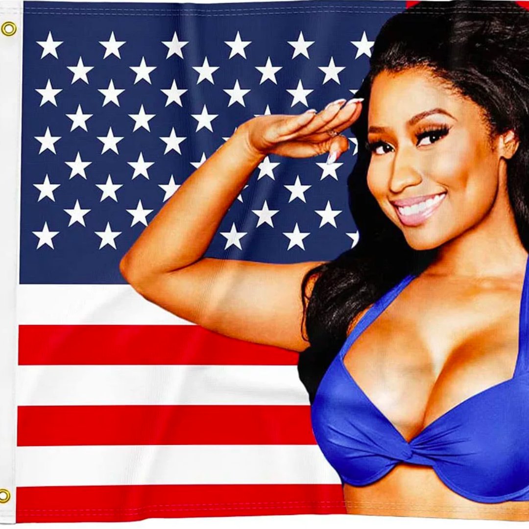 Today, we are celebrating @NICKIMINAJ on #NationalFlagDay 🇺🇸