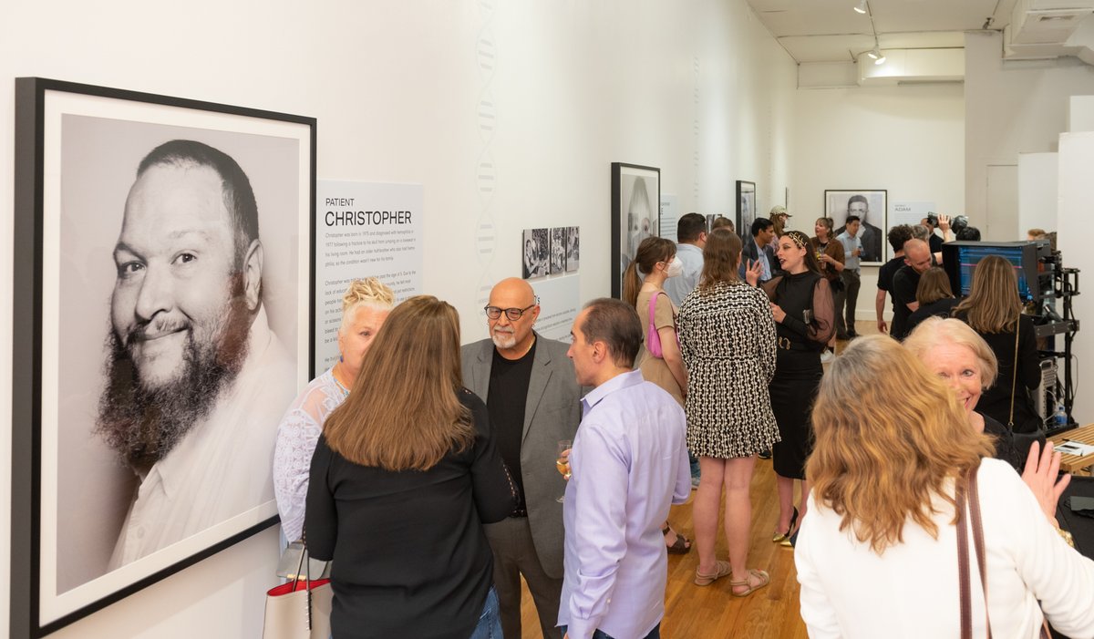 CSLBehring's tweet photo. What an amazing turnout for the opening of #PortraitsOfProgress, a collaboration with acclaimed portrait photographer @rankinphoto , which showcases life with #hemophilia and the progress in treatment. Check out the virtual exhibit at https://t.co/4zmLn2SzI2. https://t.co/q7QTJEjlby