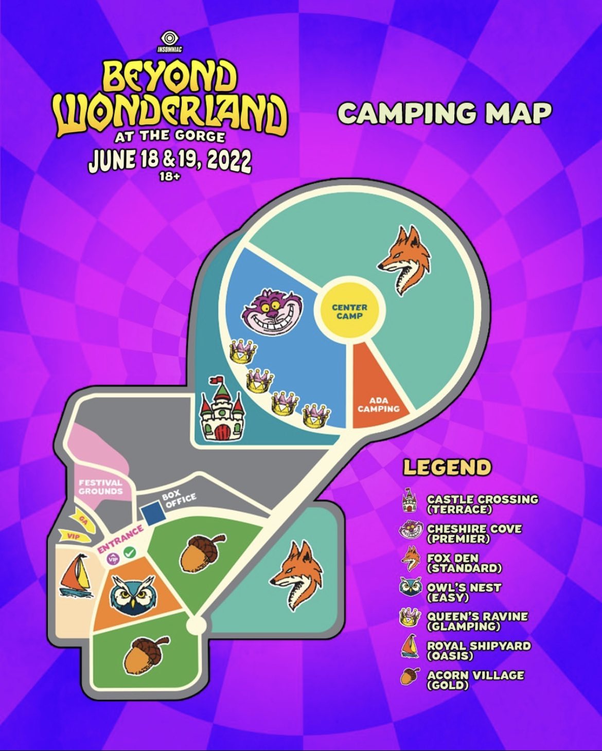 Carroll Becker Kabar: Beyond Wonderland Gorge Camping Map