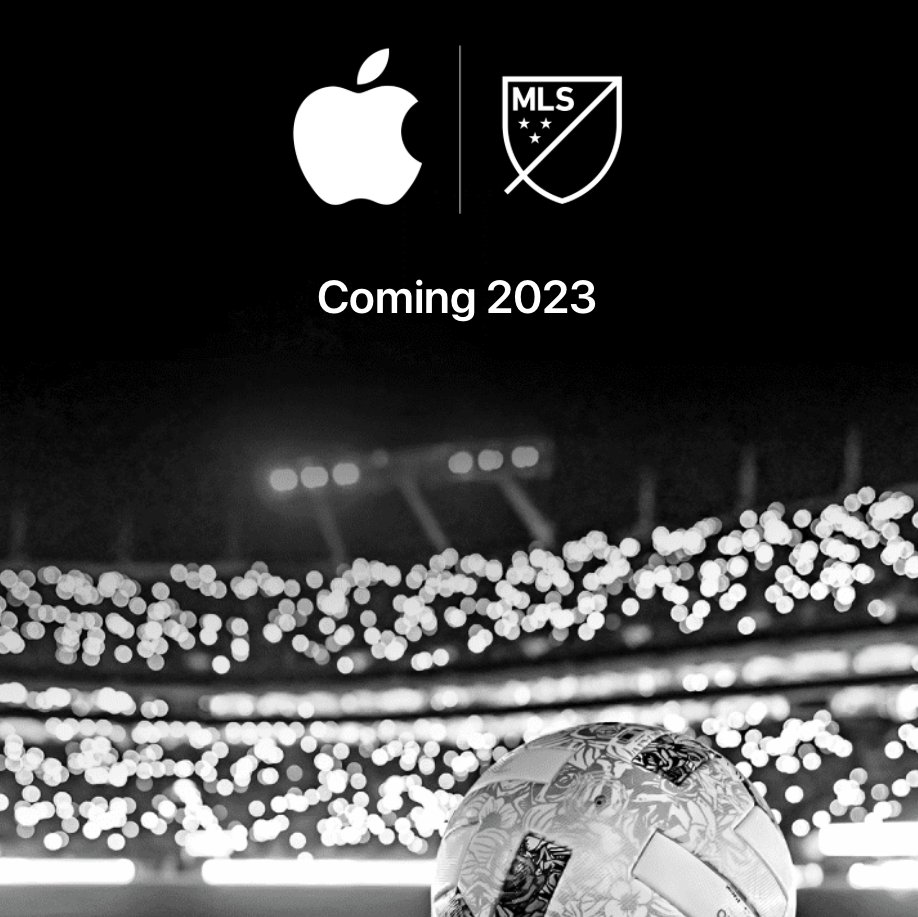 FOS's tweet photo. BREAKING: Apple and Major League Soccer have agreed to a historic 10-year broadcasting deal.

The Apple TV app will become the new home of all MLS matches beginning 2023 without any local blackouts or restrictions. https://t.co/NUBkvmVhML