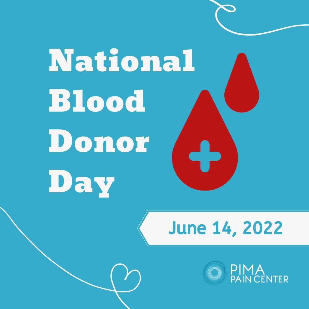 PimaPainCenter's tweet photo. To donate blood is to give life. Blood donation saves lives. https://t.co/6ojiU6iSQB