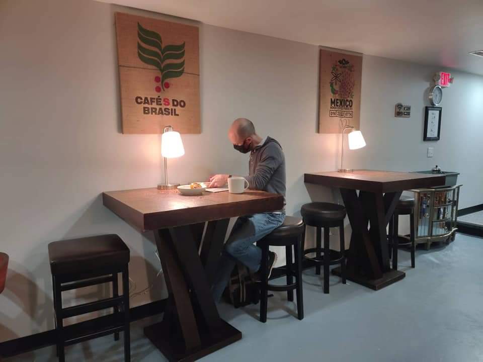 PressCoffee_ic's tweet photo. @gsorokin @Meg_E_Goldberg Thanks for the tag! We have free wifi, upstairs and downstairs seating, patios, drive up, plenty of outlets, and a full coffee menu and a variety of pastries. There's also a corner for kids! We'd love to have ya! https://t.co/2ogi2TPzua
