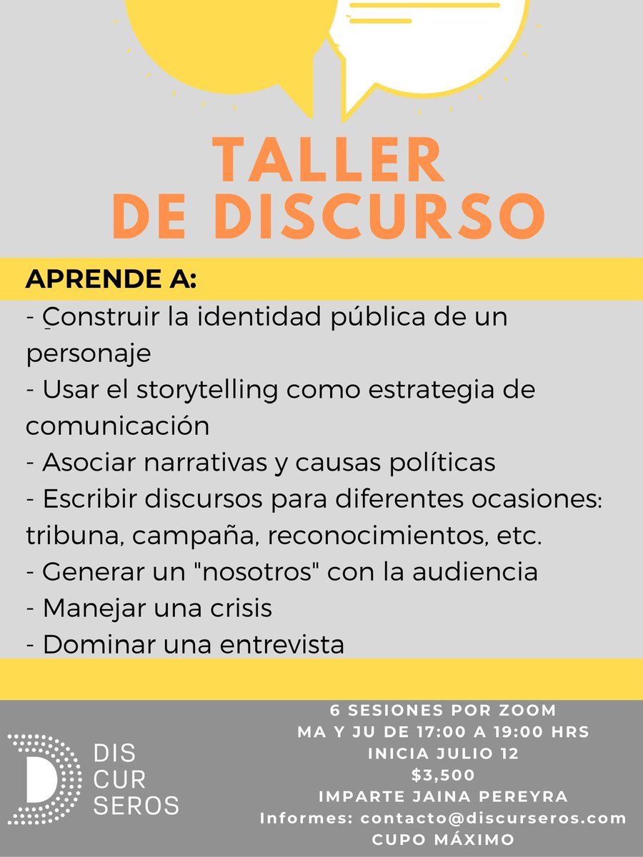 jainapereyra's tweet photo. Por cierto que no les había recordado, pero todavía tenemos lugares para esto. ¿Me ayudan a compartir para convocar a quien pudiera tener interés? https://t.co/TimhDUxTYf
