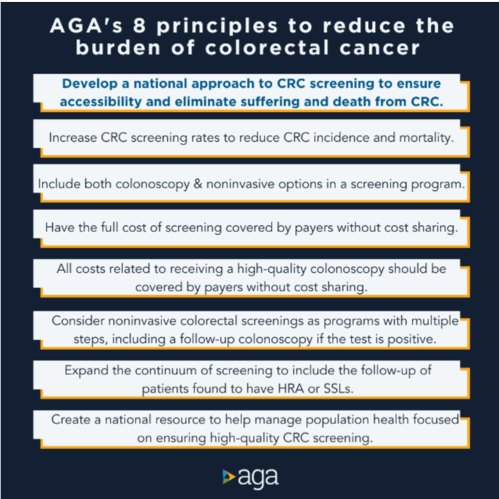 Check out the AGA's (@AmerGastroAssn) new position statement on evidence-based principles to guide the creation of a national #colorectalcancer screening approach. 
👉🏾 authors.elsevier.com/c/1fF0z3mEmbm8D
👉🏾 Great thread below summarizing
#screening #GITwitter #crc #equity