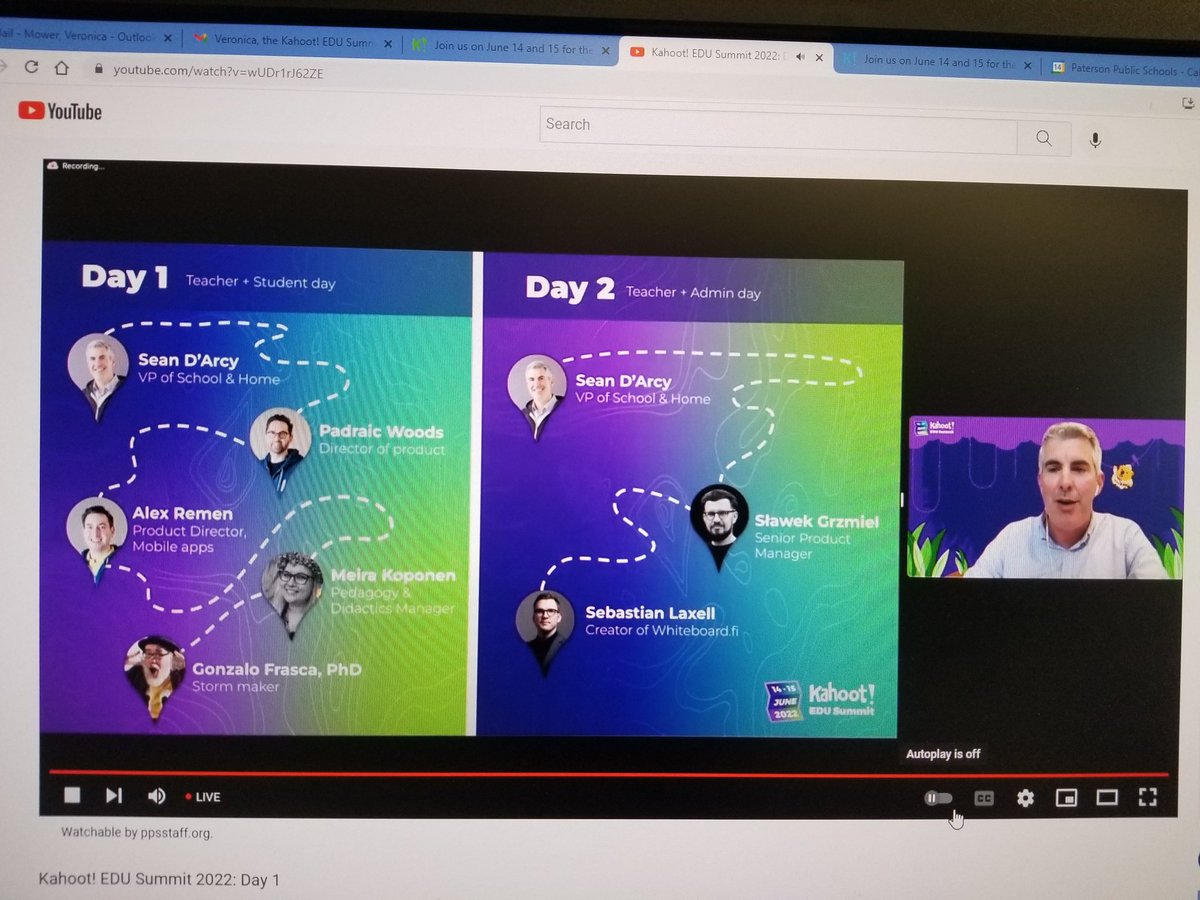VeronicaMower's tweet photo. Looking forward to hearing about new features of @kahoot as I am already starting to plan for next year. #KahootEDUsummit https://t.co/TmDzh0ubzG