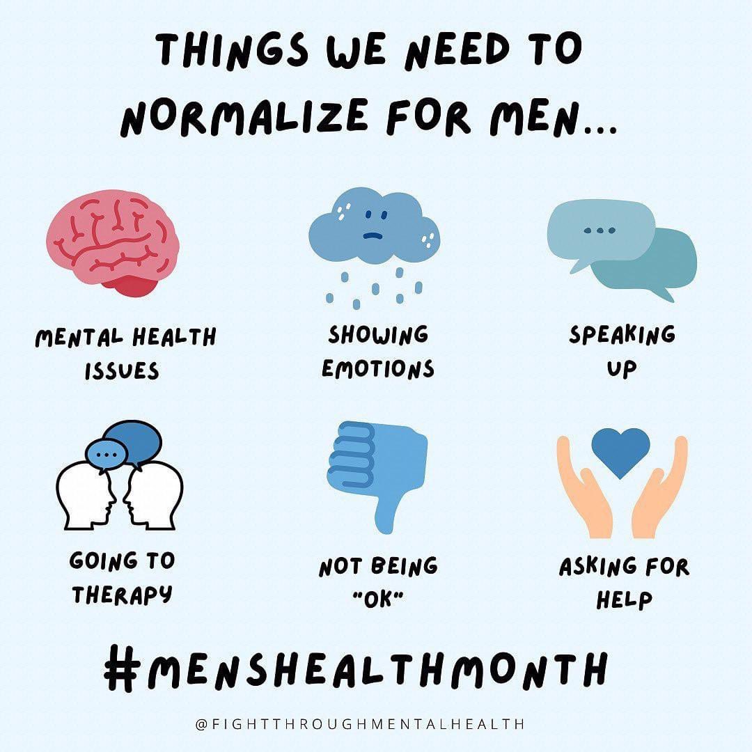 June is Men's Mental Health Month. A stigma still surrounds men who talk about their mental struggles. As we continue into Men's Mental Health Awareness Month, we hope to change that!

*All rights belong to @FIGHTTHROUGHMENTALHEALTH* 

#mensmentalhealth #mensmentalhealthmonth