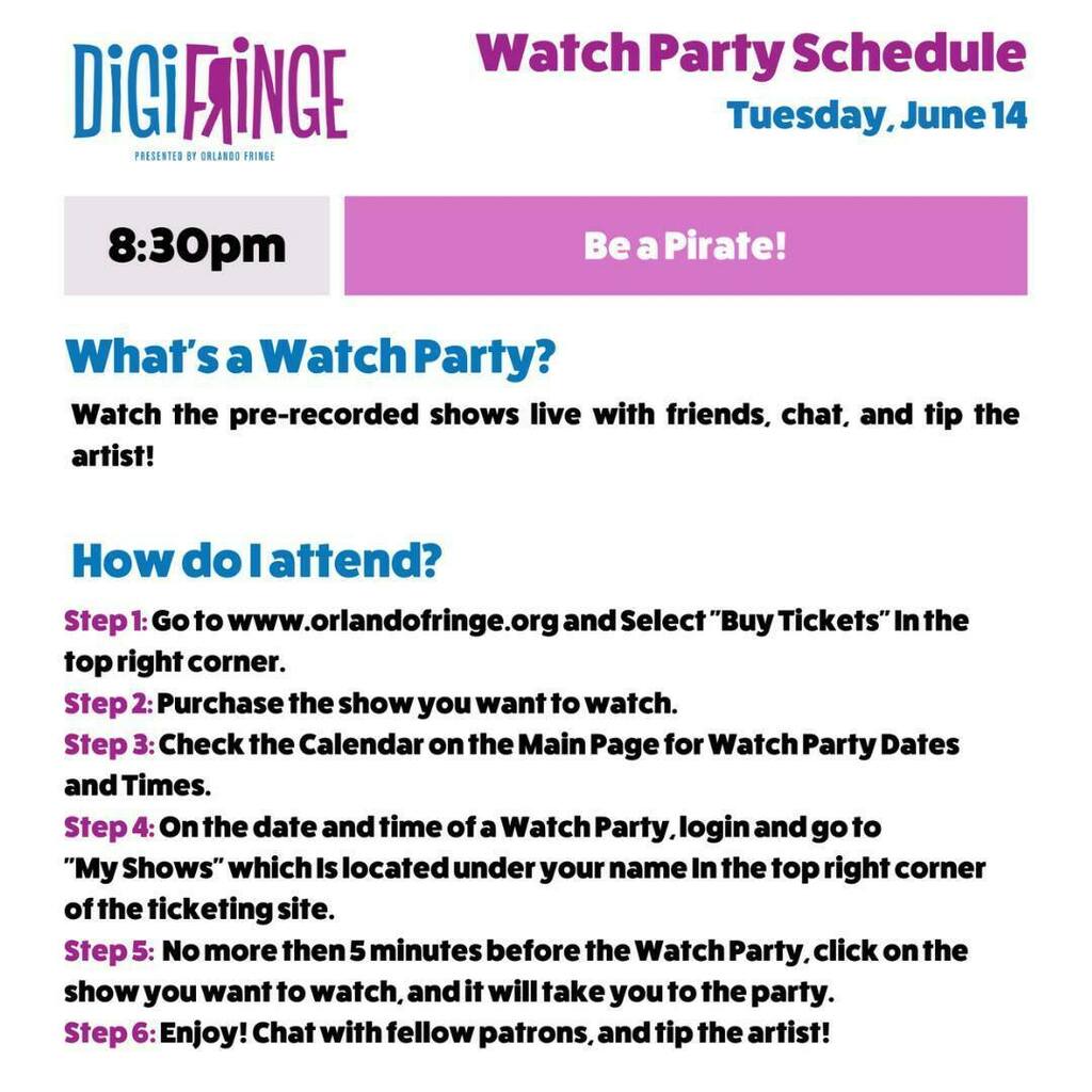 Join us for a watch party!

Visit ift.tt/3OTnalJ for more info and to get your tickets.

#orlandofringe #orlando #fringe #ofringe31 #digifringe #watchparty