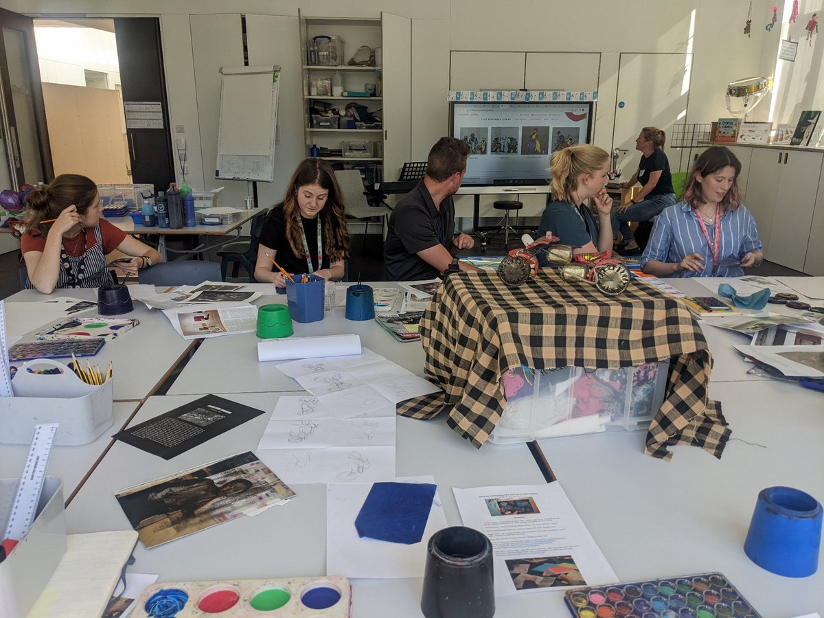 Teachers love learning too! Thank you @OctoberLondon for teaching us so many new art skills #art