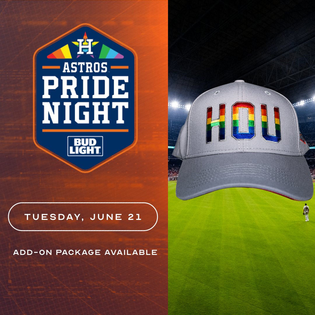 Houston Astros on X: Baseball is for everyone! We will have a pregame  Happy Hour in the Michelob Ultra Club from 5 to 7 PM, pregame ceremonies  celebrating the Houston LGBTQ community