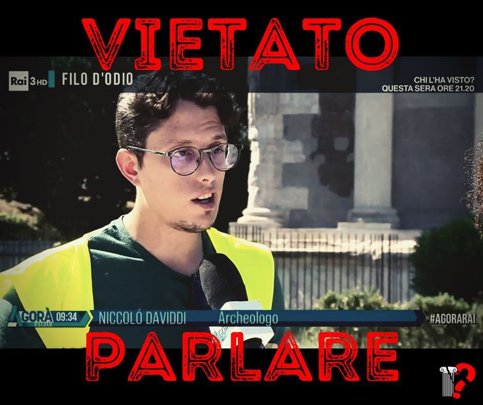 “Ciao ragazzi, sono Niccolò, l’archeologo che appare nel servizio di <a href="/RaiTre/">Rai3</a> andato in onda mercoledì scorso. Volevo dirvi che sono stato licenziato. Cioè, naturalmente non licenziato in senso tecnico: dato che lavoro a partita IVA, neppure quell’onore posso permettermi. 1/4