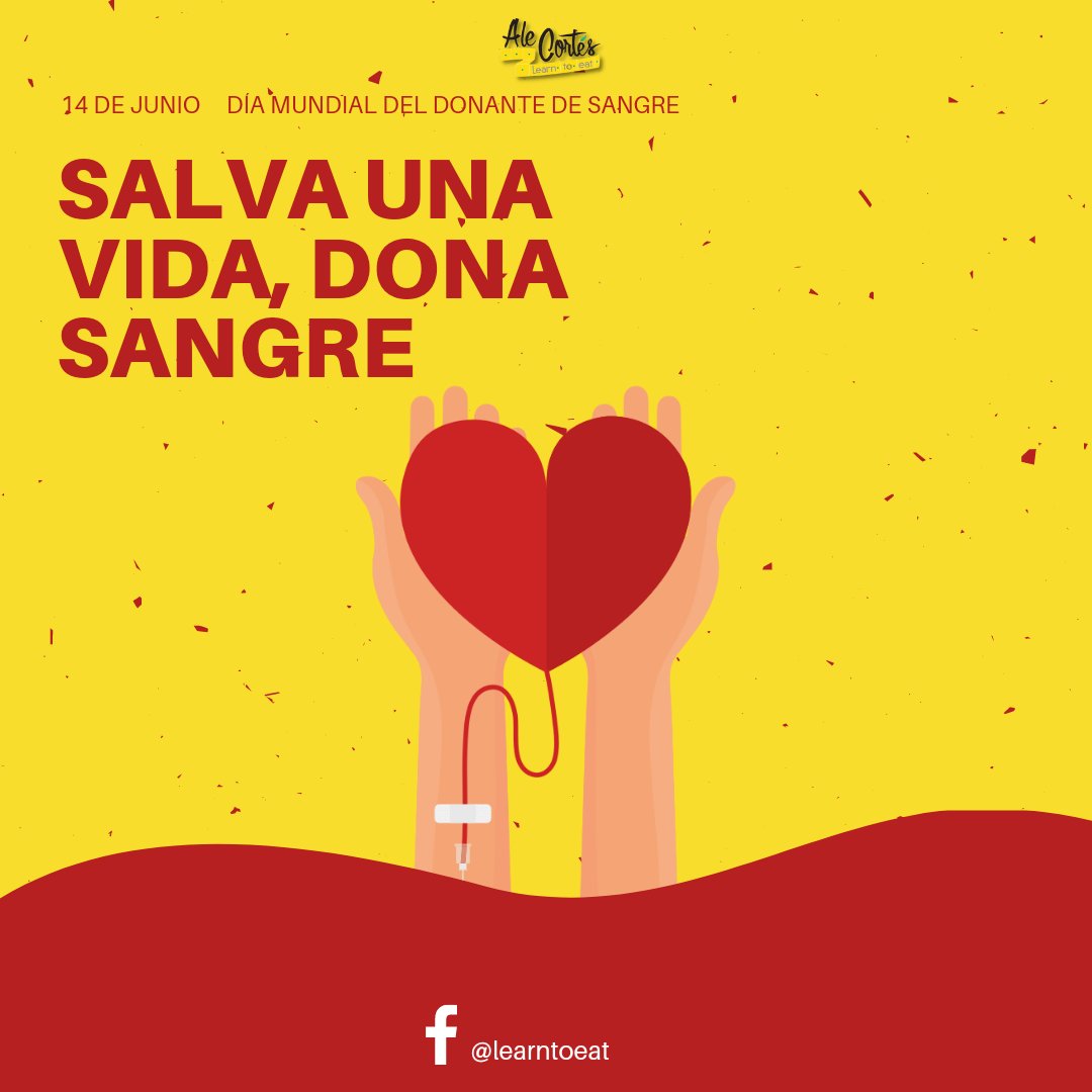 learntoeatoax's tweet photo. El 14 de junio se celebra el Día Mundial del donante de sangre. 
"Donar sangre es un acto de solidaridad. Súmate al esfuerzo y salva vidas" ❤️ 

#DonaSangre 
#DonarSangreSalvaVidas 
#LearnToEat
🍴🍃🍉

@ale_cortest https://t.co/0r8AvP4vTm