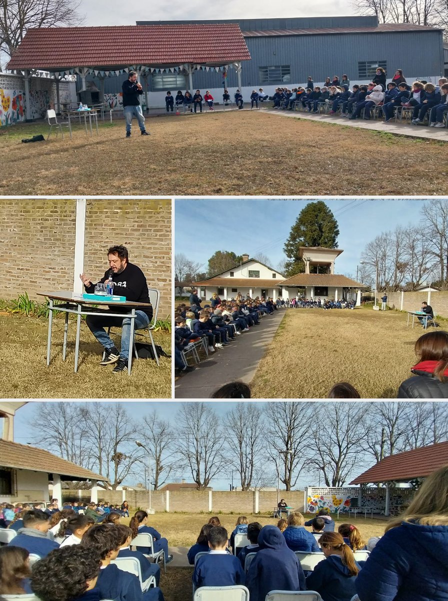 casciari's tweet photo. Esta mañana leí cuentos en el Colegio Pampedia de Areco, donde va mi hija Pipa. Fue una lectura para chicos y chicas de 4 a 13 años. Sin NINGUNA duda son el mejor público que existe, el que mejor escucha, y el que mejores preguntas hace después de la lectura. Fui feliz. https://t.co/lCihjpDGJw