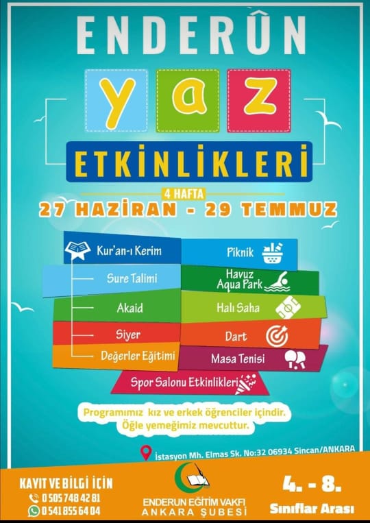 enderuniakademi's tweet photo. Enderun Yaz Okulu Başlıyor. 🎉 https://t.co/tqfxAroCmD