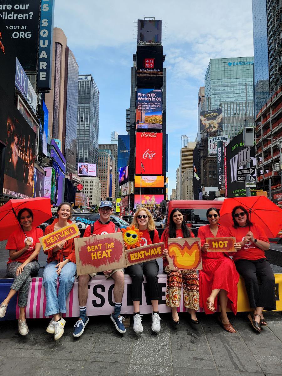 This is how we raise awareness to #BeatTheHeat in #TimesSquare New York 🔥