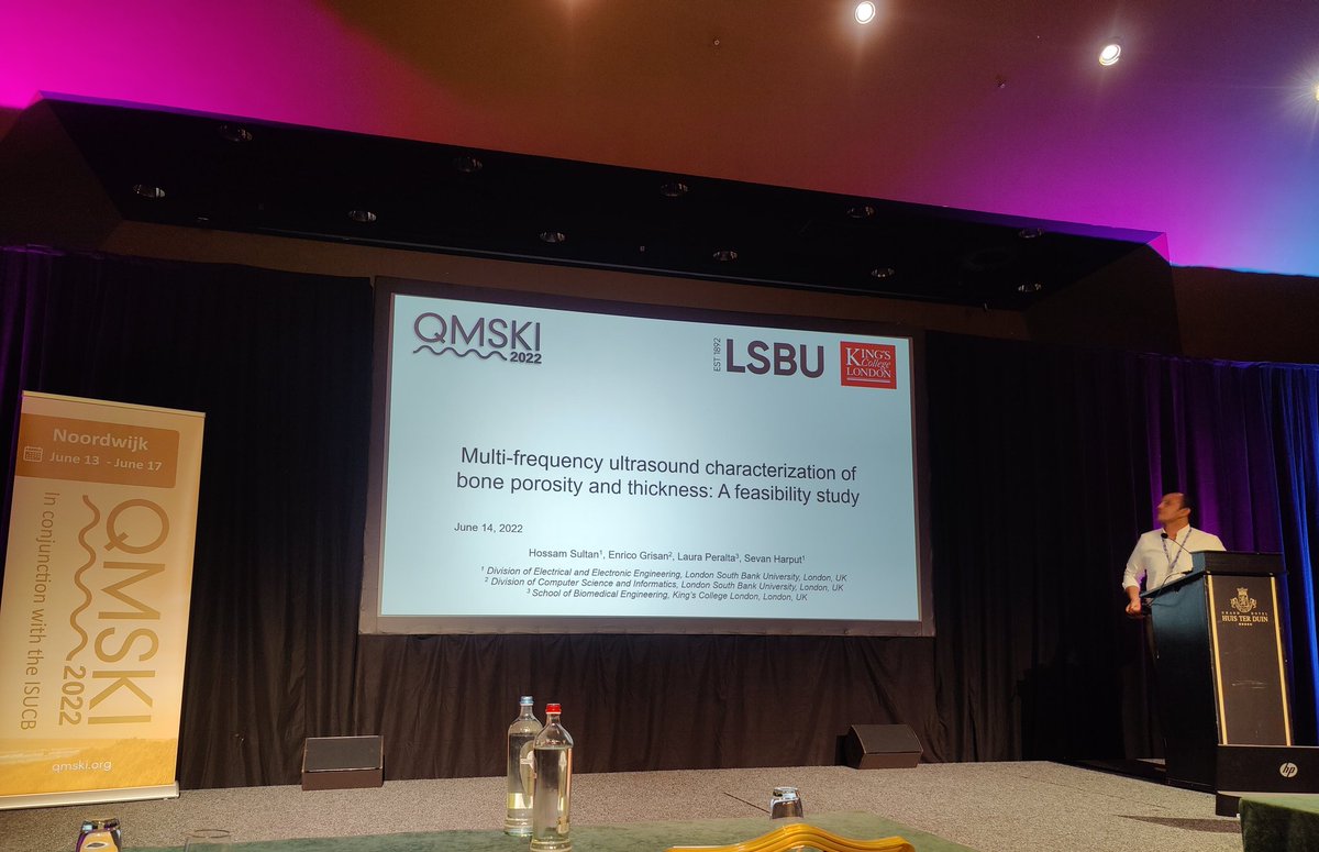 Great presentation by Hossam Hassan on the use of CNNs for the detection of cortical bone porosity and thickness using multi-frequency ultrasound measurements.
#qmski
<a href="/QMSKIWorkshop/">QMSKI</a> thank you for the well organised conference! 
Both enjoying and learning a lot.