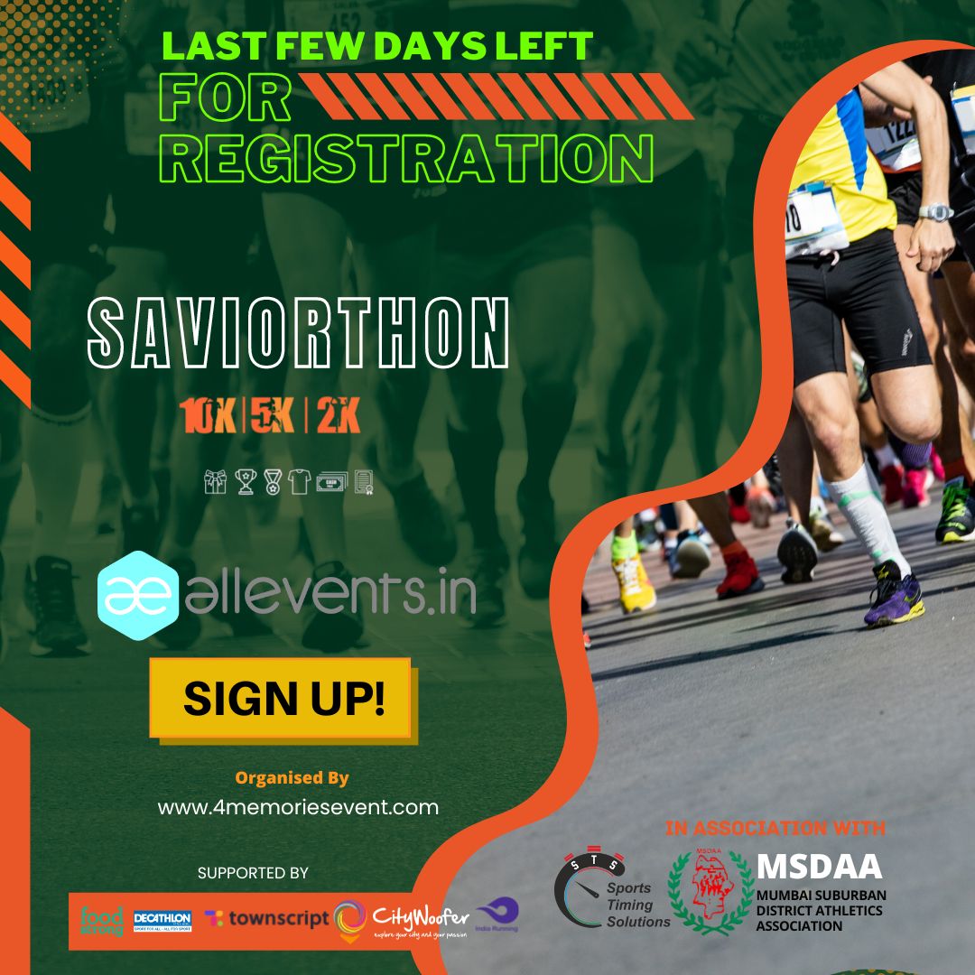 GoGeetaPawar's tweet photo. A few days left.

Hurry up!!!!

Participate in Saviorthon.

Link:
https://t.co/rnGFfb31yV

#Saviorthon2022 #GroupDiscount  #running #run #runner #fitness #runningmotivation #runnersofinstagram #runners #instarunners #training  #sport https://t.co/N4VYaNfz7a
