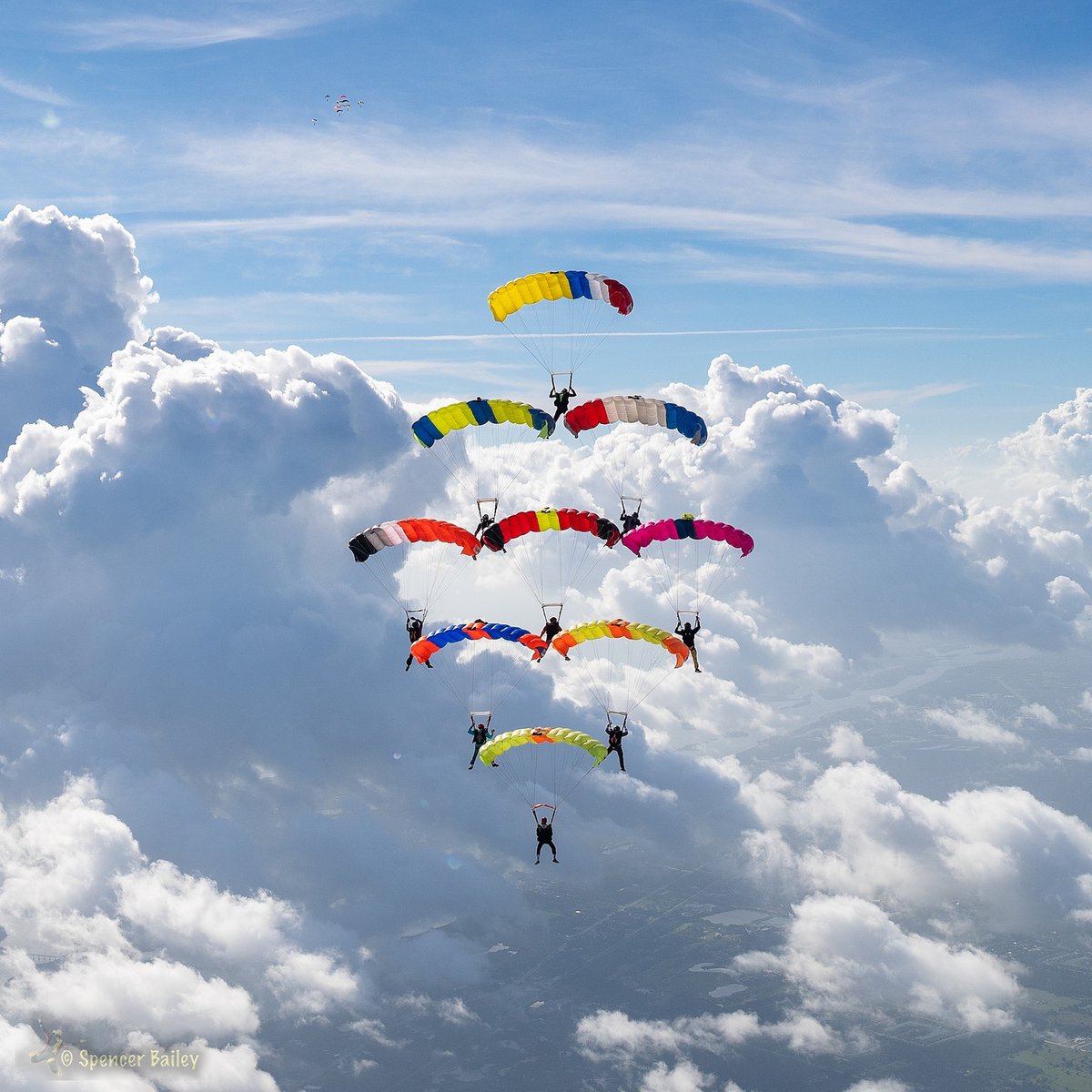 Skydivethemag's tweet photo. ☀️ SPRING FLING ☀️

Sam Haste indulges his love of Canopy Formation in the sunny skies over Florida.

You can read the full article in the latest mag or on the website https://t.co/QkCeVb6Ofm

📸 Spencer Bailey

#britishskydiving #canopyformation #skydiving #skydivethemag https://t.co/66xx8dhuxU
