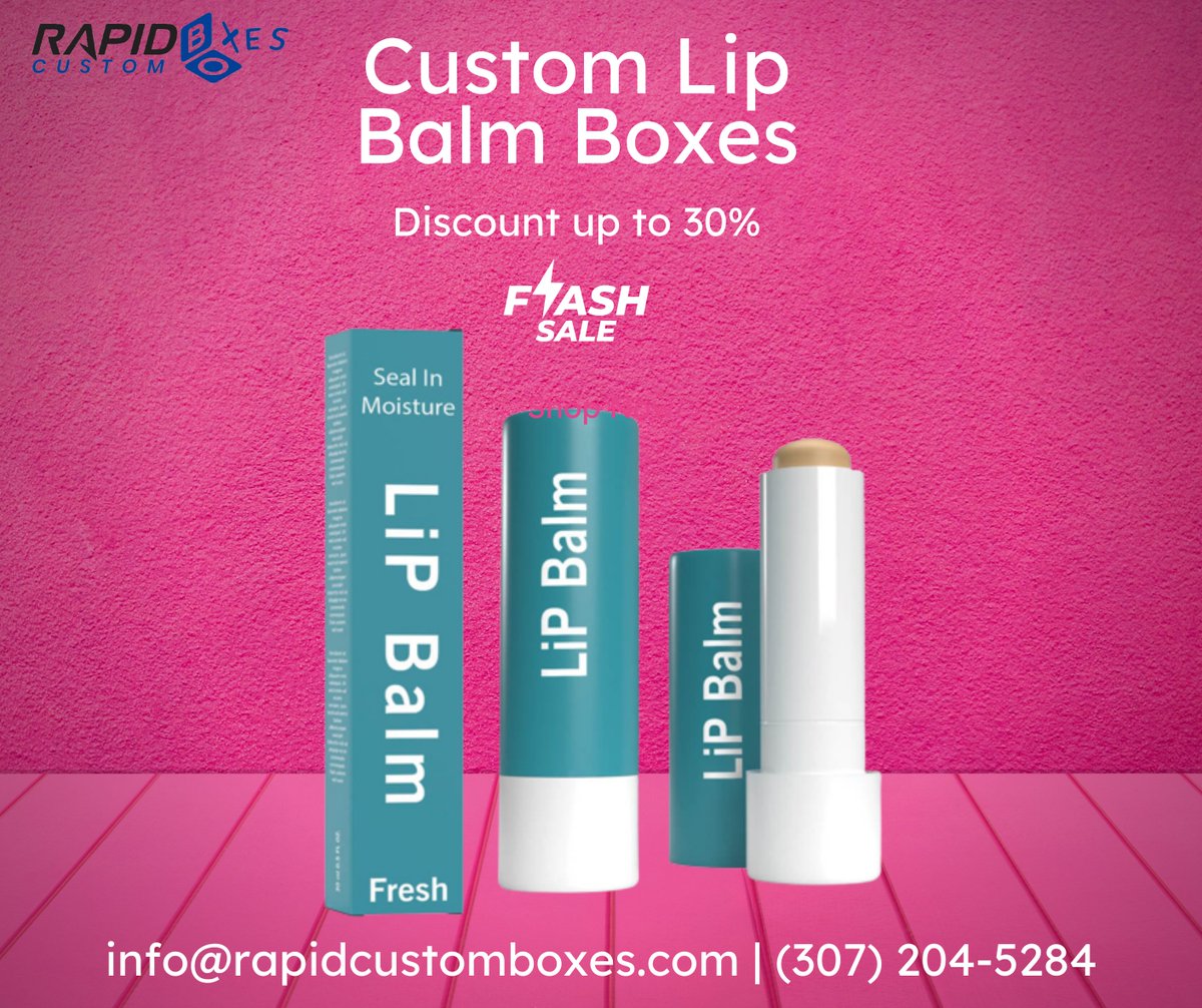 rapidcb's tweet image. Custom lip balm boxes are elegant packaging boxes to satisfy your business needs.

📦 bit.ly/3zyYld5
📧 info@rapidcustomboxes.com
📞 (307) 204-5284

#RapidCustomBoxes #CustomBoxes #CustomPackaging #cosmeticbrands #cosmeticproducts #productpackaging #packaging #packaging