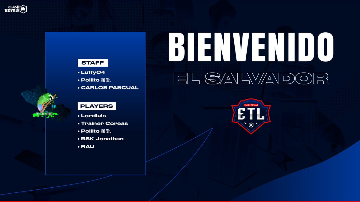 #CR | Presentación ⚔️ | 10/24 🔥

🇸🇻 | <a href="/ElSalvador_CR/">Selección de El Salvador CR</a> 🥊

👤 <a href="/Lordluis12_/">Luis</a>
👤 <a href="/TrainerCoreas/">Coreas🐦</a>
👤 <a href="/rodrigolarin/">rodrigo larin</a>
👤 <a href="/J0nathan_12/">Jonathan</a>
👤 <a href="/rauul_fe/">RAU</a>

#ETLWorlds 🌎