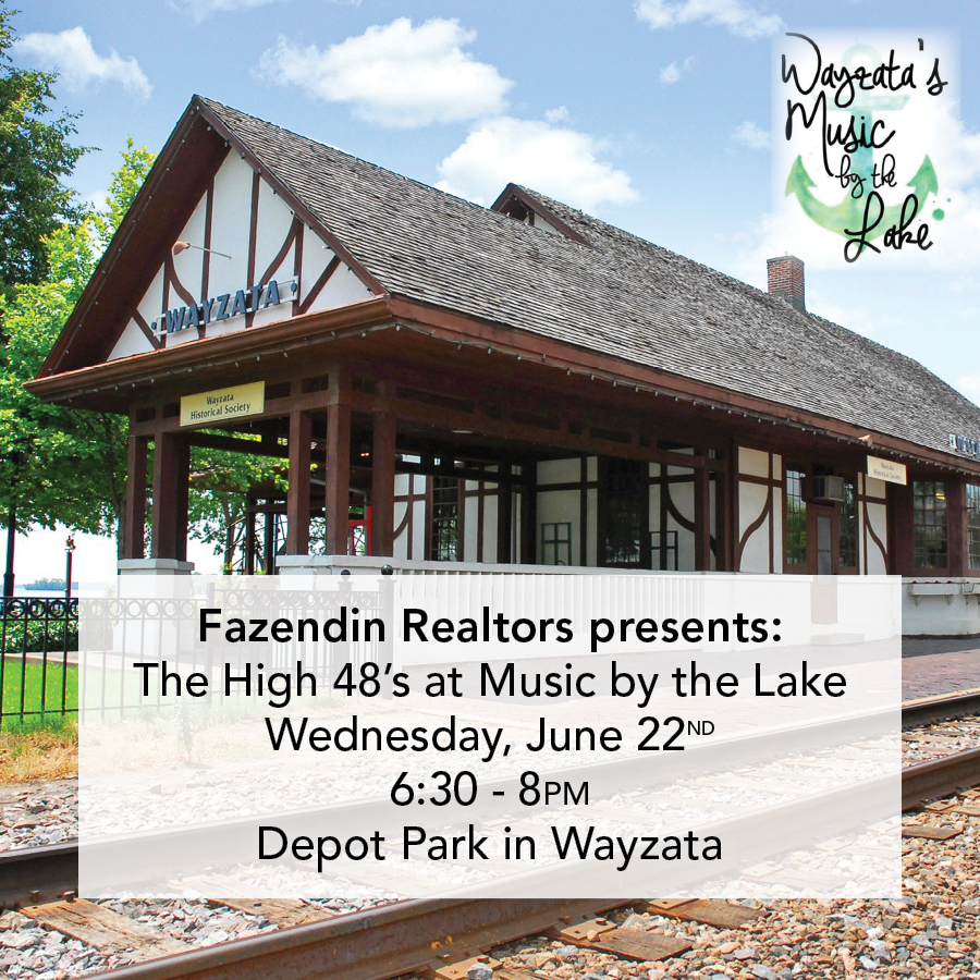 FazHomes's tweet photo. Fazendin Realtors is sponsoring Wayzata's Music by the Lake next Wednesday, June 22nd. Stop by from 6:30-8pm for food, drinks, and a free bluegrass concert by The High 48's: https://t.co/i6jkwQmiHz https://t.co/fZZNeFBYNc