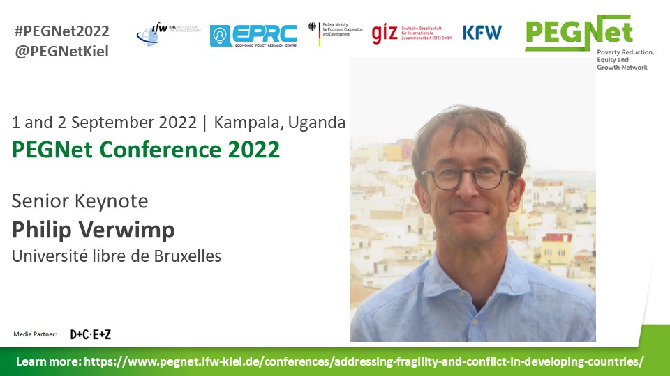 We are delighted to announce the 2022 Senior #Keynotespeaker of our PEGNet Conference: 
Philip Verwimp. <a href="/ULBruxelles/">Université libre de Bruxelles</a> <a href="/ecares_ulb/">ECARES</a>