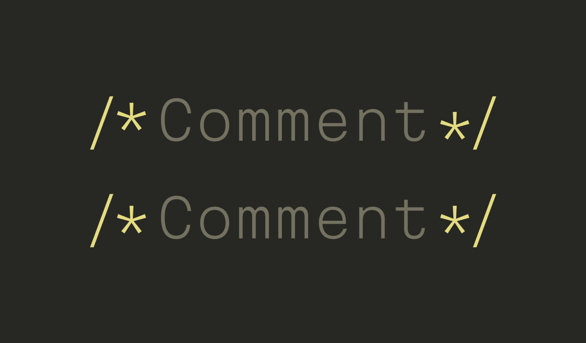 romanshamin_en's tweet photo. So how do you think which asterisks/slashes comment style looks better?
#martianmono #buildinpublic #coding #programming #opensource #ligatures #mono #monospaced #typewriter #fixedwidth #development #type #typedesign #font #fontdesign #typography https://t.co/N0DMKAHvzn