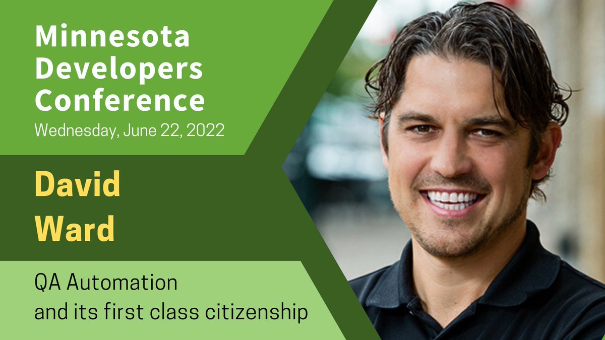 mndevcon's tweet photo. More orgs are giving QA Automation a first-class seat in the development process. Come join David Ward’s session at the MDC to learn why the right testing at the right times can improve quality and increase ROI. https://t.co/PpFZ7BAceO
#qaautomation #roi #MNDevConf

#MNDevConf https://t.co/5dH2IFYBmC