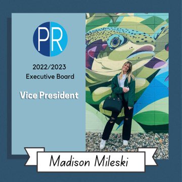 Introducing our 2022/2023 Vice President, Madison Mileski! 💙