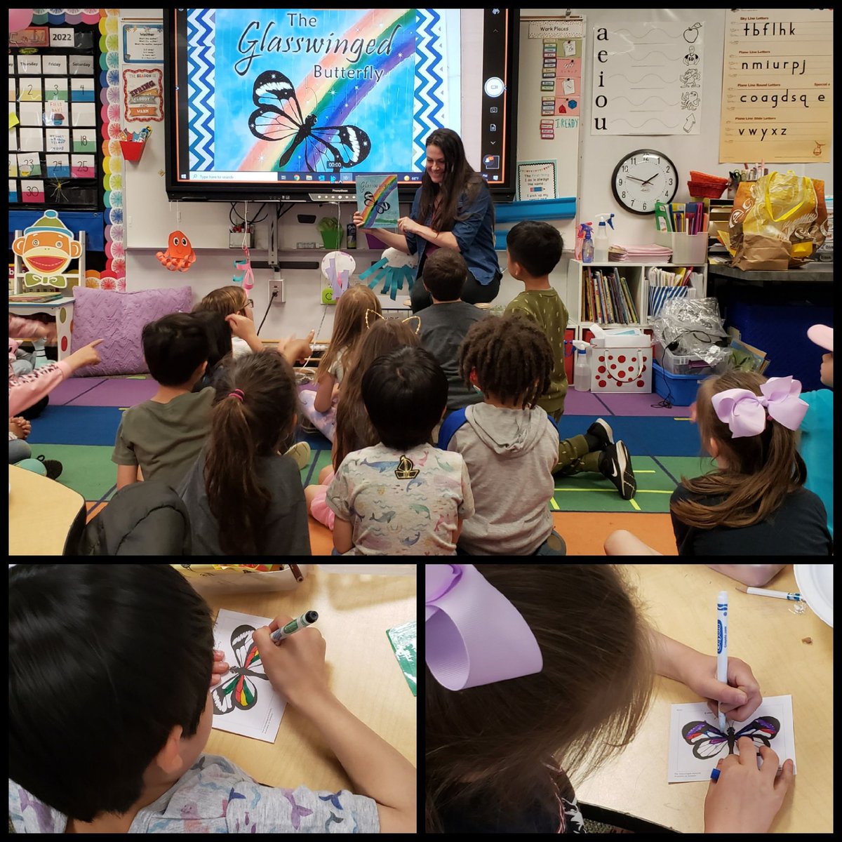 PurpleSplashS's tweet photo. So special being back in a classroom to read The #GlasswingedButterfly.What a sweet &amp; insightful group of kids. I loved hearing them share what the book meant to them.They learnt that they all have #innerbeauty &amp; can shine light on the world. #bookreading #childrensbook #teachers https://t.co/hxyYg1NI8B