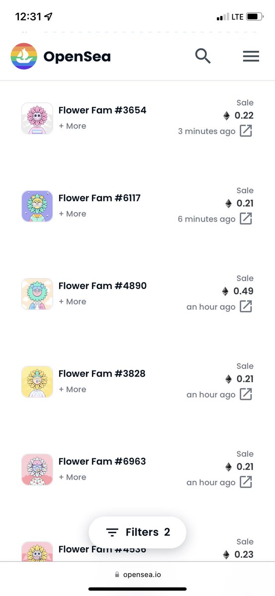 Kilialo0ks's tweet photo. Crypto looks like shit but @FlowerFamNFT  going strong with rising floors and steady buys #NFTs #opensea tis is the way!!! https://t.co/QRV98ziNmA