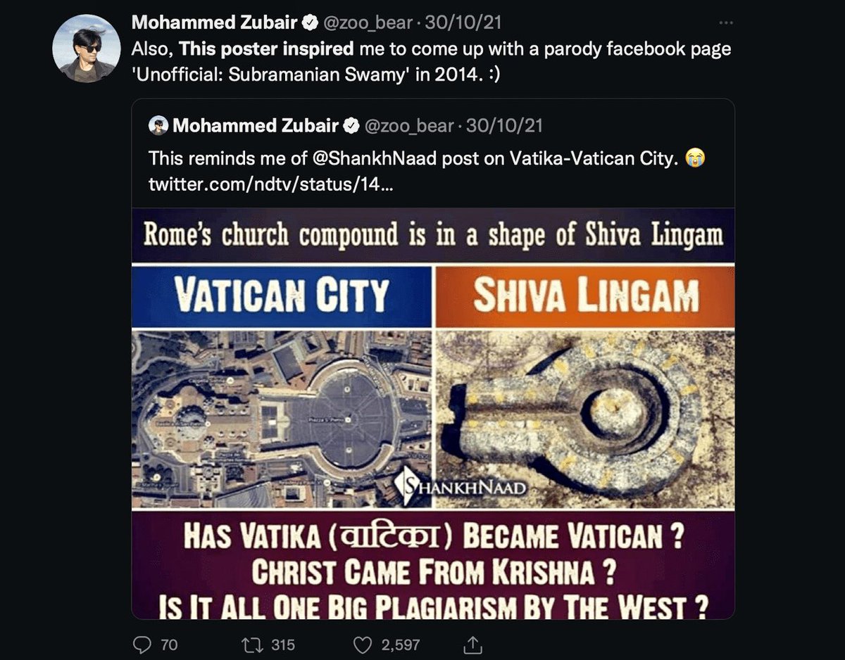 abhijitmajumder's tweet photo. Heh. Burn down cities and towns calling for Nupur Sharma’s beheading over her factual quoting from Hadith.
And then trend #IStandWithZubair when your online ‘ghazi’ gets into trouble for constantly mocking another religion.
You can’t have it both ways, baby :-) https://t.co/oCWcHeHA2a