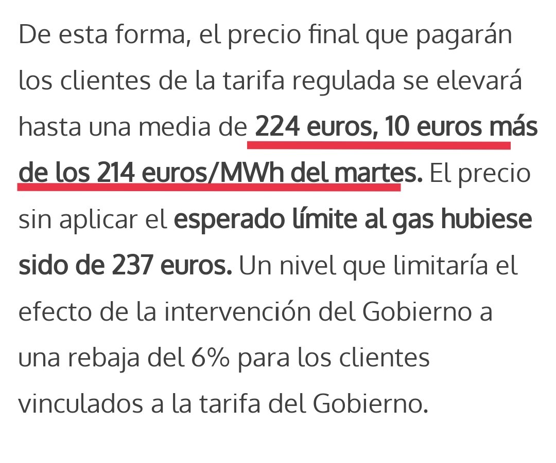 ⛔ BULO de <a href="/Teresaribera/">Teresa Ribera</a> y <a href="/PSOE/">PSOE</a>. "A partir de hoy, gracias al tope al gas, tendremos una reducción importante en la factura de la luz".

❌ FALSO: La factura de la tarifa regulada ha aumentado un 5% teniendo en cuenta la compensación al gas.