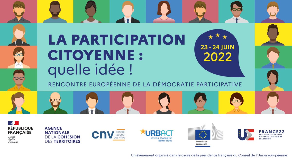 <a href="/AcnActive/">Active Citizens network</a> &amp; <a href="/URBACT/">URBACT</a> is proud to be part of the European gathering in Strasbourg on the 23-24th of June about Participatory democracy organized by the <a href="/ANCTerritoires/">Agence nationale de la cohésion des territoires</a> we ll talk about #citizenparticipation, the struggles, good practices and democratic innovations