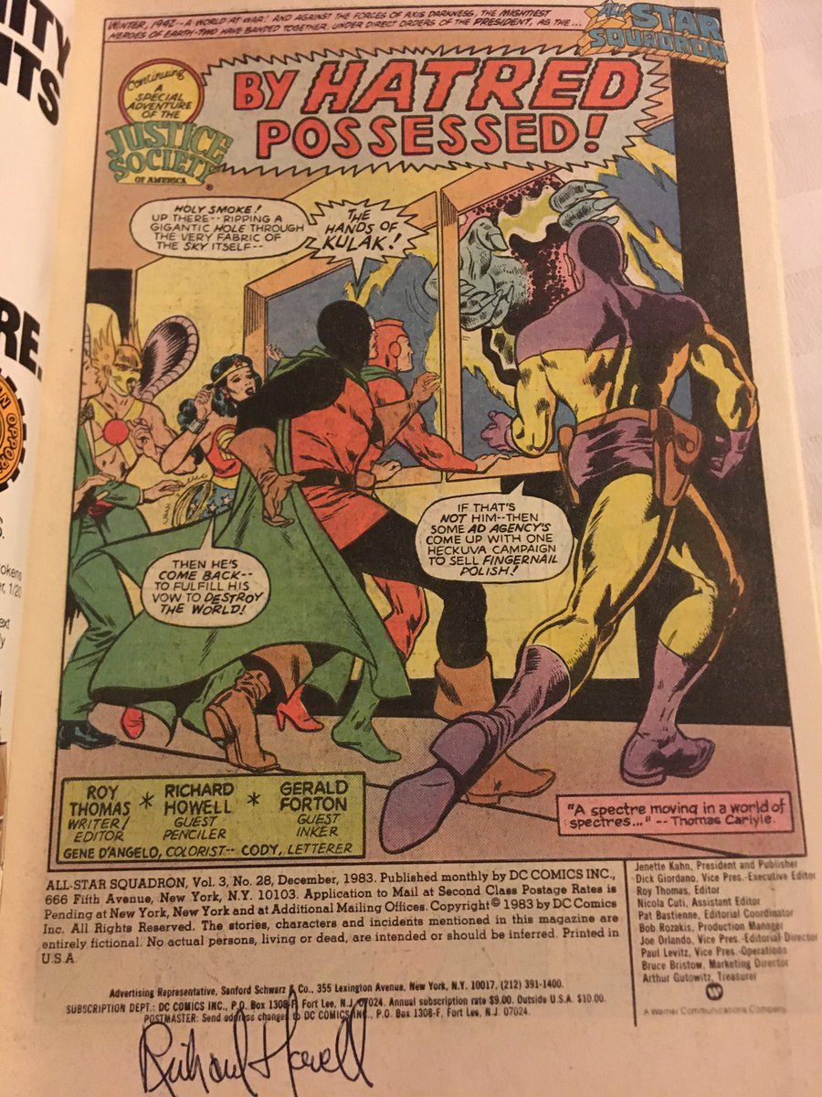wardhillterry's tweet photo. @AllSquadron I’m way behind on listening, because I’m way behind on reading, but look what I found in my collection! @BiLLYd_licious #allstarsquadron #richardhowell https://t.co/PzgzLxoJQS