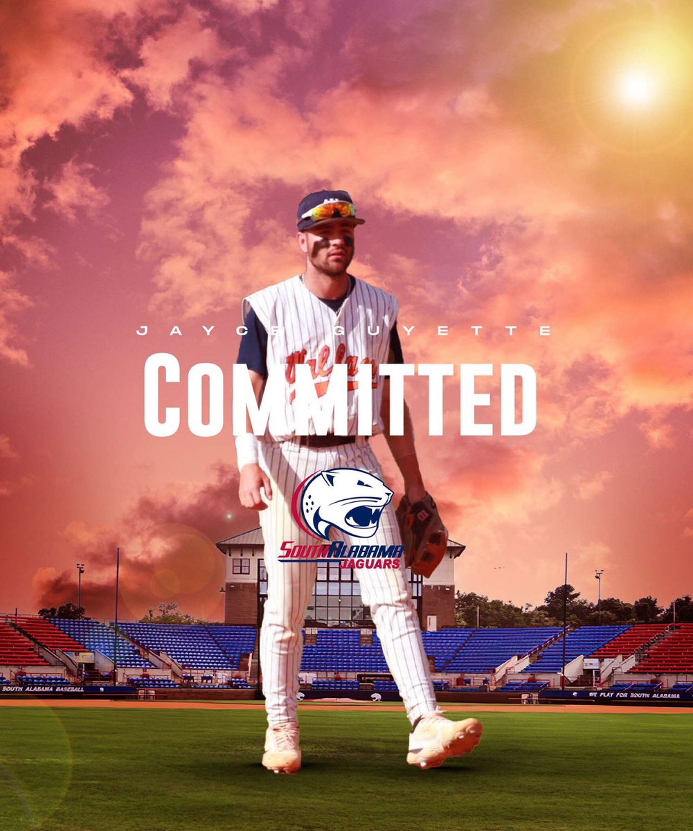 Excited to announce I will be continuing by baseball career at South Alabama! Thank you to everyone who helped me get to this point