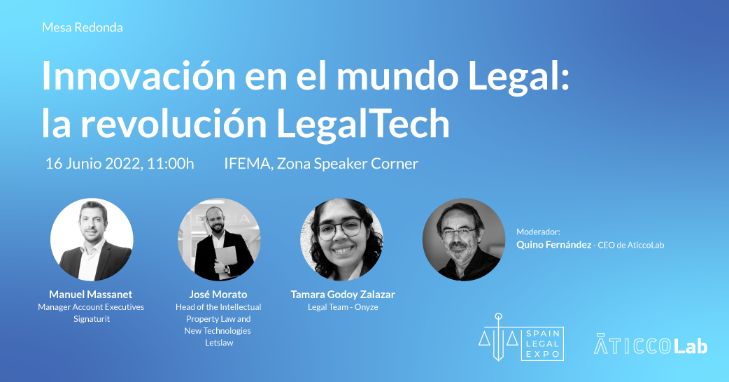Este jueves celebraremos una mesa redonda sobre #Innovación en el Sector Legal en <a href="/SpainLegalExpo/">Spain Legal Expo</a>.

Debatiremos sobre como las nuevas tecnologías están influyendo en este sector de la mano de expertos de <a href="/Letslawfirm/">Letslaw</a>, @Onyze_official y <a href="/signaturit/">Signaturit Group a Namirial Company</a>.

🗓️16/06
⏰11:00 h.
📍<a href="/IFEMA/">IFEMA MADRID</a>