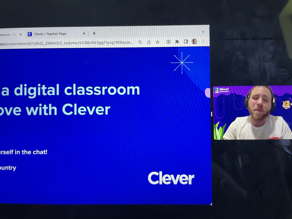 GayleHahn's tweet photo. Learning new Kahoot! Things! And check out Safari Chuck who is showing up on different screens! #KahoorEDUSummit https://t.co/stot15rEHa