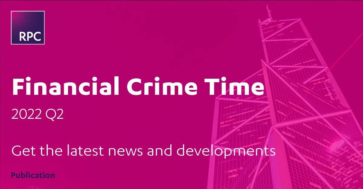 In the latest issue of Financial Crime Time, we provide bite-size updates from the financial crime &amp; compliance world, including PAC estimates £4.9 billion loss in taxpayer money as a result of Bounce Back Loan scheme fraud. bit.ly/3aXheMt #RegulatoryRPC #FinancialCrime
