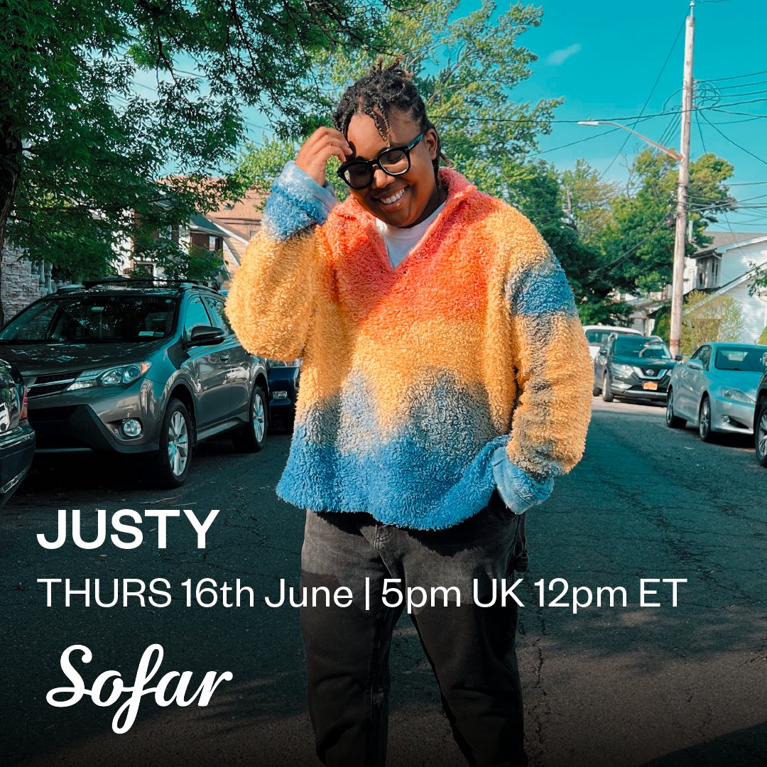 sofarsounds's tweet photo. #SofarNYC artist @justymusic join us in the Listening Room this week to celebrate #BlackMusicMonth.
On her debut album, ‘Pain with Benefits’ Justy speaks on queer love, mental health, & more while blending Jazz, Neo-Soul, & Hip-Hop.
Tune in on Thursday! https://t.co/UsvsR0LHHc https://t.co/GmIVh7upz5