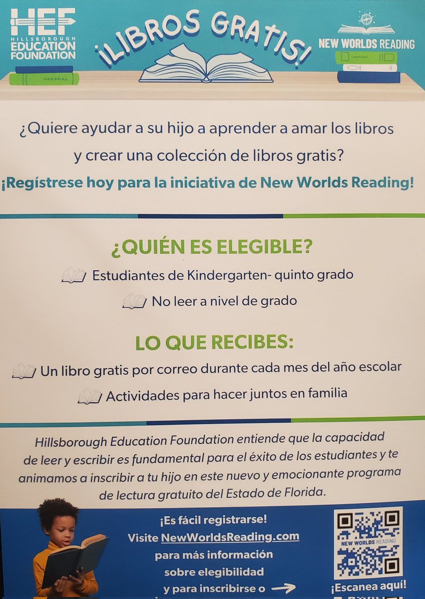 jhachiya's tweet photo. FREE books...grow your child's home library!
Libros GRATIS... ¡haga crecer la biblioteca de su hijo!
@Community_Sch
@HCPSTitle1
@HillsboroughSch
@HCPS_FACE
@TranformHCPS
@hubofschool https://t.co/LdKY4tI5D2