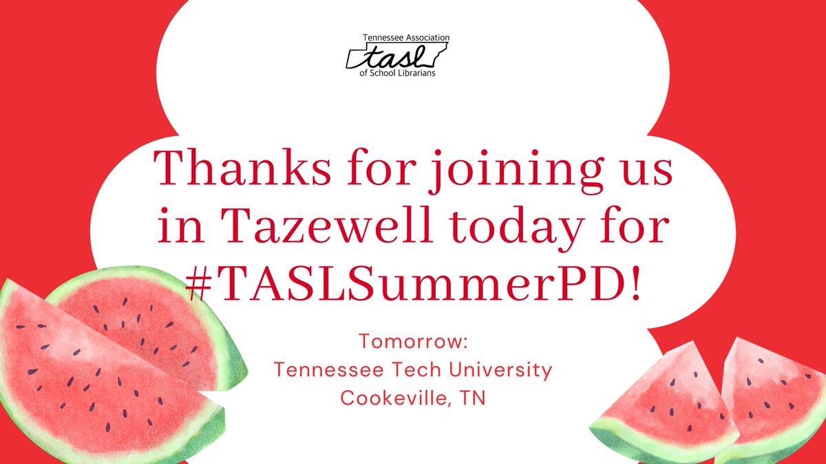 TASLTN's tweet photo. Still time to register! #linkinbio #TASLSummerPD🍉 https://t.co/GhhUPPLnZ6