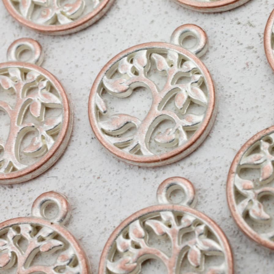 The latest addition to my shop: Rose Tree of Life Charms, Earring, Pendant, Bracelet, Keychain Jewelry Making Findings etsy.me/3HqURv9 #rosegold #birthday #christmas #beading #tibetanbead #charmsforbracelet #silverbeads #rawbrass #forearrings