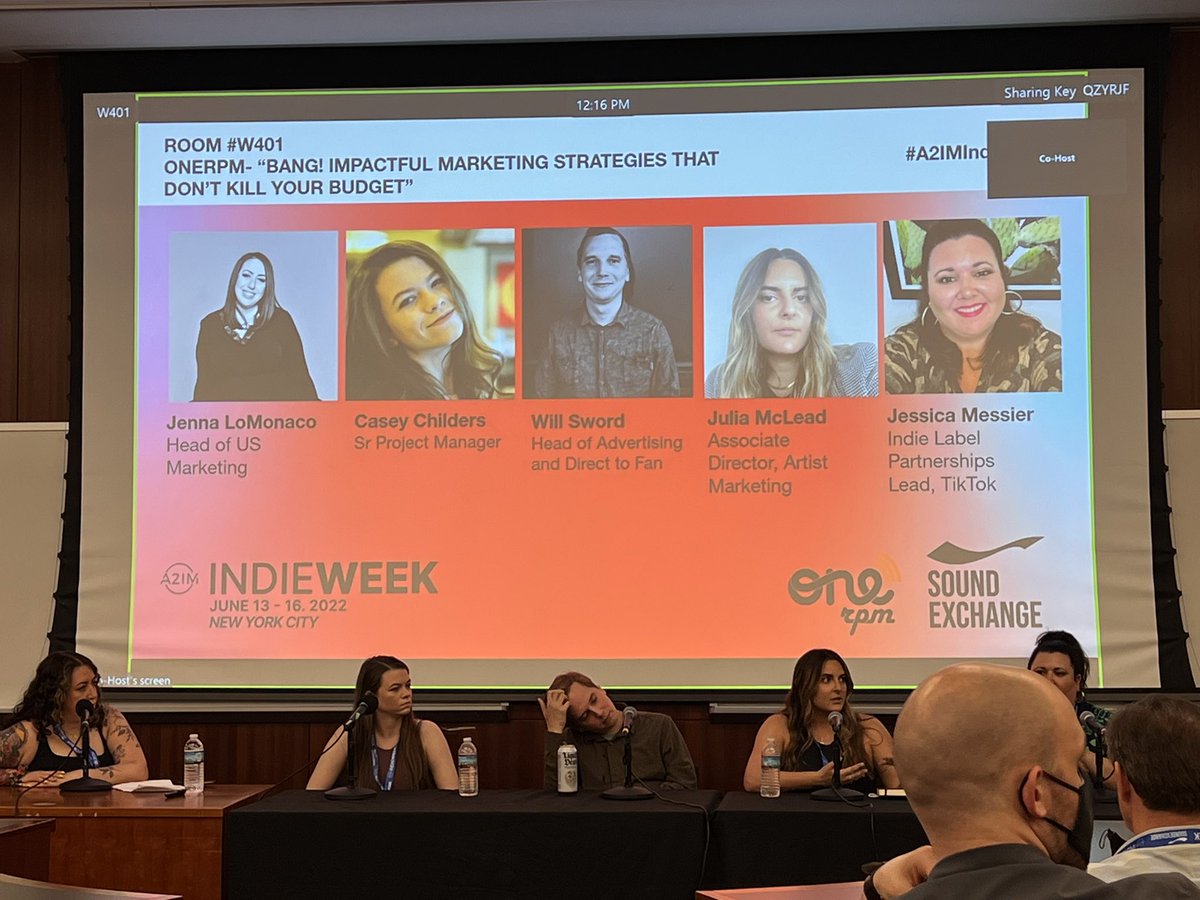 Learning so much at @a2im this week. Ready to watch our label explode!! Another incredible panel on marketing bands and what we can do from home to grow! Can’t wait to share and incorporate with our artists! #a2imindieweek