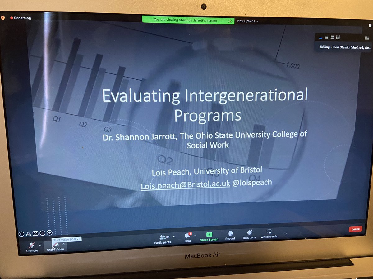 loispeach's tweet photo. What an absolute pleasure to present alongside @ShannonJarrott about intergenerational evaluation for the @GensUnited Shared Site Learning network! So much experience, knowledge and expertise in the room for me to soak up #intergenerationalresearch #manywaysofknowing https://t.co/xPk6gWcsh1