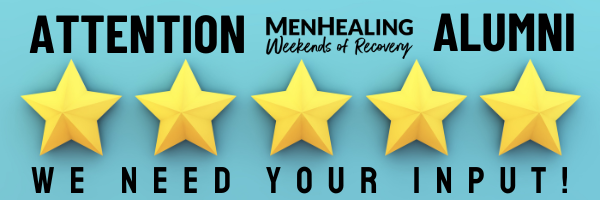 MenHealingOrg's tweet image. Have you attended a #WeekendOfRecovery or #DayOfRecovery? We'd love to hear from you!

What was life like before your WOR/DOR? 
What pains were you experiencing?
How has this made a difference in your life?
What surprised you most about it?

tinyurl.com/mtexw3uf